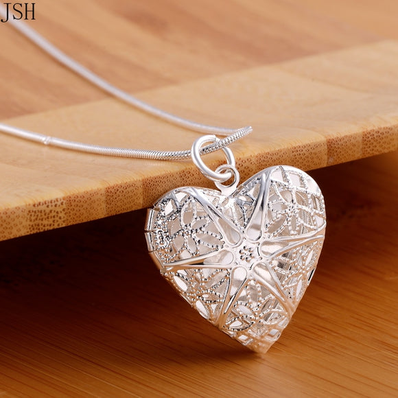 Wholesale Free shipping elegant fashion wedding silver color jewelry charm women noble heart pendant necklace ,P185