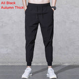 Mens Sweatpants Autumn Winter Male Velvet Gyms Fitness Elastic Joggers Workout Trousers Casual Cotton Man Soccer Running Pants
