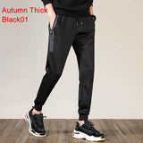 Mens Sweatpants Autumn Winter Male Velvet Gyms Fitness Elastic Joggers Workout Trousers Casual Cotton Man Soccer Running Pants