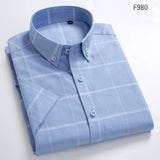 MACROSEA Summer Short Sleeve Plaid Shirts Fashion Men Business Formal Casual Shirts 100% Cotton Slim Fit Shirts Plus Size S-8XL