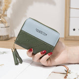 Lady Coin Purses Cards Holder Tassels Pendant Zipper Moneybags Woman Wallet Bags Lady Short Wallet Girls Pocket ID Card Holders