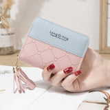 Lady Coin Purses Cards Holder Tassels Pendant Zipper Moneybags Woman Wallet Bags Lady Short Wallet Girls Pocket ID Card Holders