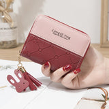 Lady Coin Purses Cards Holder Tassels Pendant Zipper Moneybags Woman Wallet Bags Lady Short Wallet Girls Pocket ID Card Holders