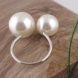 Fashion Pearl Ring Exaggeration Fashion U-shaped Opening Adjustable Gold Ring For Women New jewelry 2020
