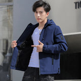 2020 New Brand Jacket Men Zipper Winter Spring Autumn Casual Solid Hooded Jackets Men's Outwear Slim Fit High Quality M-8XL 46