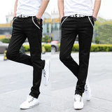Wholesale 2020 fashion spring Summer Casual black White street wear twill trousers men pontallon homme Skinny Pencil pants