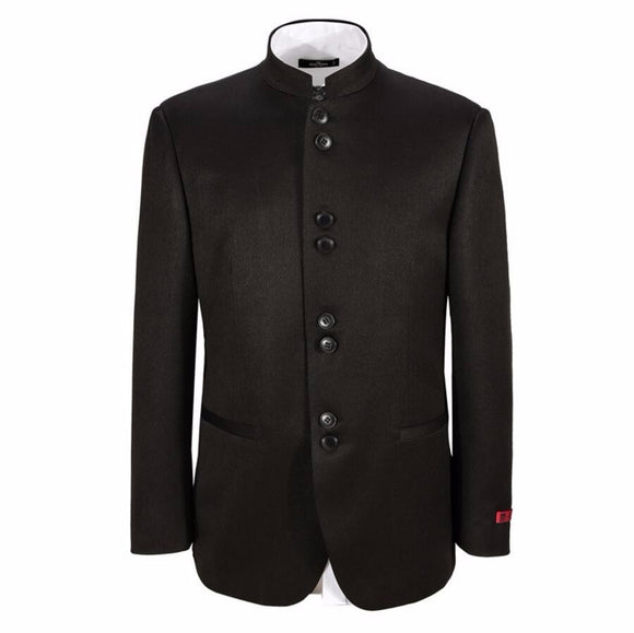 Men's Jacket Men's Chinese Stand Collar Slim Suit Jacket Men's Business Casual Formal Blazer Support Custom