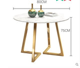 Table and chair combination round marble table leisure reception round table one table four chairs