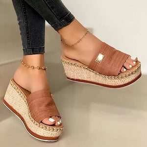 Platform Wedges Slippers Women Sandals 2020 New Female Shoes Fashion Heeled Shoes Casual Summer Slides Slippers Women