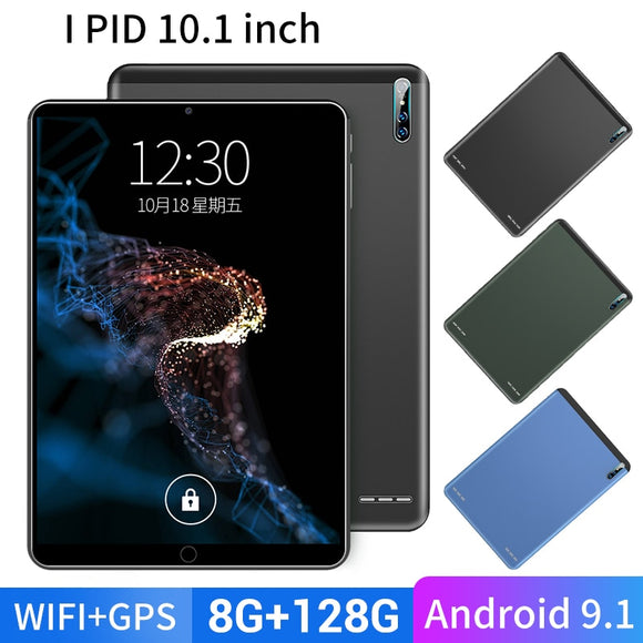 10.1 Inch HD Game Tablet Computer PC Android 9.0 Ten-Core GPS WIFI Dual Camera Android Tablet PC 3G Phone Call Tablets WiFi Blue