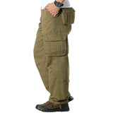 Men's Cargo Pants Casual Multi Pockets Military Tactical Pants Male Outwear Loose Straight slacks Long Trousers Plus size 44