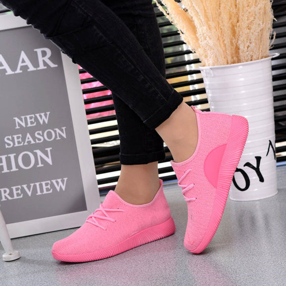 Newly Fashion Hot Sales New Arrival For 2019 Women Comfy Sports Sneakers Breathable Mesh Platform Walking Shoes for Summer K2