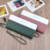 Fashion Long Pu Leather Women Wallet Plaid Tassel Wallets For Woman Wallet Purse Clutch Credit Card Holder Long purse cluthes