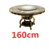 marble top round dining table and chair set for home dining room furniture