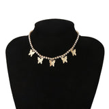 YWZIXLN Boho Bling Rhinestone Cherry Pendant Fashion Necklaces Bijoux Chain Choker Crystal Collar Girls Hiphop Jewelry N083