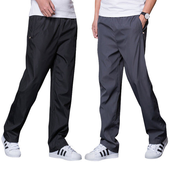 Men's Quick Drying Pants Elastic Waist Summer Men Breathable Pants polyester sport Pants Mens Straight sweatpants
