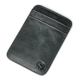 Wholesale Genuine Leather Convenient ID Pocket Bank Credit Card Case Vintage Thin Card Wallet Men Cash Bag Slim Bus Card Holder