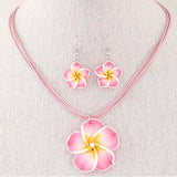 Resin Flower Necklaces Earrings For Women Fashion Jewelry Sets Necklace Earings Wedding Party Jewellery Brincos 2020 Brincos za