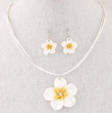 Resin Flower Necklaces Earrings For Women Fashion Jewelry Sets Necklace Earings Wedding Party Jewellery Brincos 2020 Brincos za