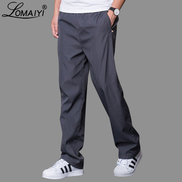 Plus Size 6XL Men's Summer/Autumn Pants Men Casual Pants Mens Breathable Quick Dry Trousers Male Loose Wide Leg Pants AM412