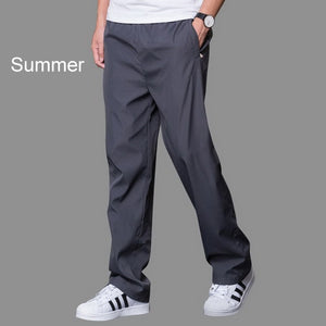 Plus Size 6XL Men's Summer/Autumn Pants Men Casual Pants Mens Breathable Quick Dry Trousers Male Loose Wide Leg Pants AM412