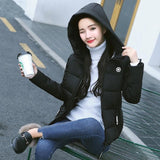 Women Short Parkas Winter Jacket 2019 Slim Warm Hooded Female Coat Solid Plus Size Zipper Short Down Parkas Jacket Women Tops