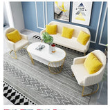 Fabric sofa small family modern simple simple Nordic iron net red nail clothing shop beauty salon sofa