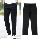 2020 Summer New Men's Thin Cotton Khaki Casual Pants Business Solid Color Stretch Trousers Brand Male Gray Plus Size 40 42 44