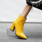 2020 New Winter 7 colors High Quality Women Ankle Boots Zip Pointed Toe High Heels Female Boots Party Shoes Women boots