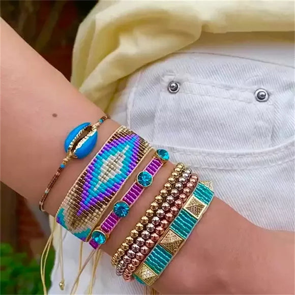 ZHONGVI Fashion MIYUKI Beaded Bracelet For Women Bileklik Pulseras Mujer 2020 Handmade Woven Charm Bracelets Female Jewelry Gift