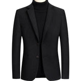 FGKKS Blazer Mens British Stylish Male Blazer Suit Jacket Business Casual One Button Regular Blazer For Men