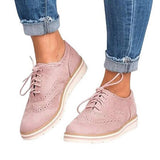 Fashion Oxford Flat Shoes Woman Casual  Shoes Lace Up Sneakers Womens Vintage Flat Shoes Female Zapatos De Mujer 2020