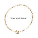Stainless Steel Multi Layers Chain Necklace With Heart Lock Women Punk Padlock Pendant Necklace Thick Necklace Couple Necklace