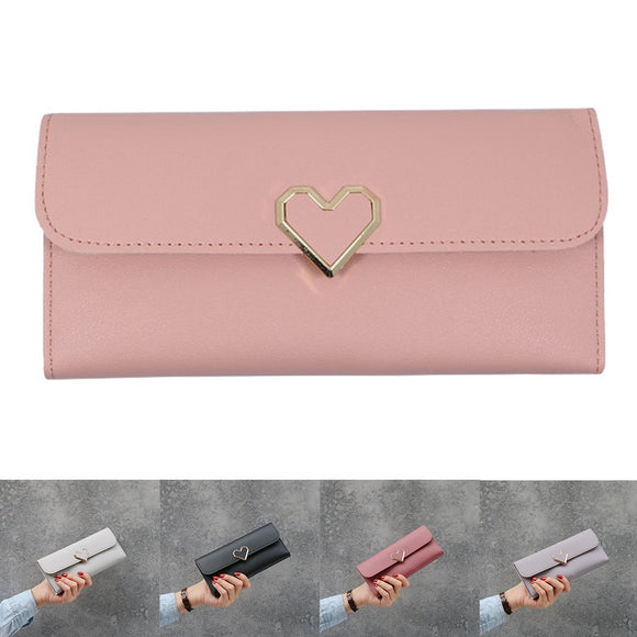 Women Wallet Pu Leather Long Love Heart Design Cute Purse For Phone High Quality Card Holder Clutch Wallets Carteira Feminina