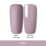 MAD DOLL 1 Bottle 8ml Purple Matte Top Coat Color Nail Gel Polish Gel Soak Off UV LED Gel Nail Gel Nail Art Design DIY