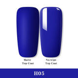 MAD DOLL 1 Bottle 8ml Purple Matte Top Coat Color Nail Gel Polish Gel Soak Off UV LED Gel Nail Gel Nail Art Design DIY