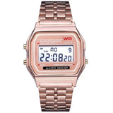 Electronic Watches Rose Gold Silver Watches Woman Men Watch Digital Display Retro Style Clock Men's Digital Wristwatches