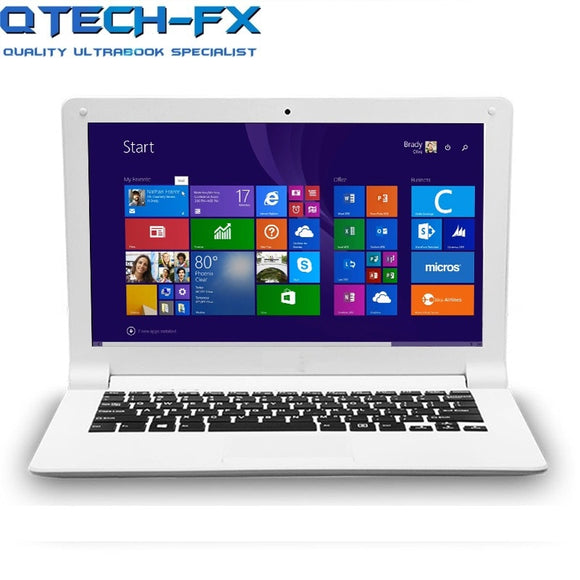 QTECH-FX Ultrabook Laptop, 12 Inch, Intel Atom x5-E8000, 8 GB RAM, 128/256 GB SSD, Windows 10