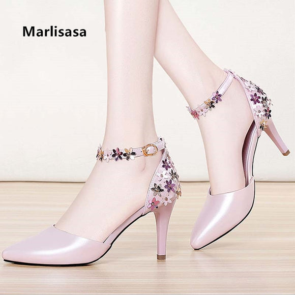 Women Sexy Party Floral Printed High Quality Patent Leather High Heel Sheos Ladies Casual Pink High Heel Stiletto G5559