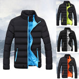 Mens Winter Jackets Warm Slim Fit Thick Bubble Coat Outerwear Solid Color Men's Coat Padded Overcoat Windbreakers Parkas Куртки
