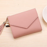 2020 New Women Wallet Long Ladies Zipper Wallet Female Korean Style Stitching Tassel Card Holder Mobile Phone Bag Carteras Mujer