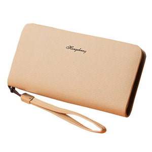 Aelicy Luxury Leather Wallets Women Long Zipper Coin Purses Multi-functional Clutch Wallet Female Money Credit Card Holder