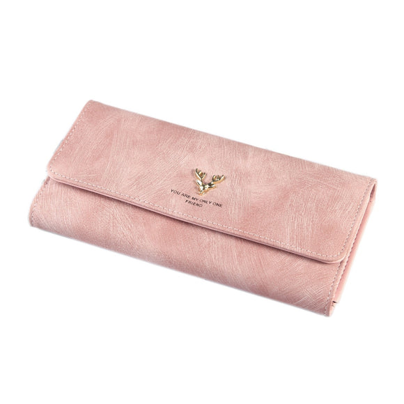 Aelicy Wallet Bag Women Fashion Lichee Pattern Solid Single Pull Deer Head Wallte Coin Bag Solid Color Small Magnet Clutch