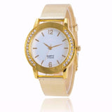 2018 Luxury Brand Geneva Watch Women Fashion Roman Numeral Gold Plated Metal/Nylon Link Analog Quartz Vogue Wrist Watches Clocks