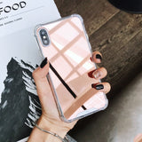 Mirror Phone Case For iPhone 12 pro max 12mini XS MAX XR 7 8 PLUS Back Cover Protector Case For iphone 11 pro max TPU Soft Case