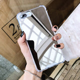 Mirror Phone Case For iPhone 12 pro max 12mini XS MAX XR 7 8 PLUS Back Cover Protector Case For iphone 11 pro max TPU Soft Case