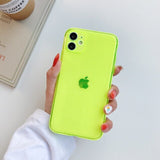 Candy Color Soft Silicone Phone Case For iPhone 12 11 Pro XS Max X XR 6 7 8 Plus SE 2020 Ultra thin Transparent Back Cover Cases