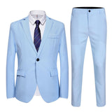 New Men Spring 2 Pieces Classic Blazers Suit Sets Men Business Blazer +Vest +Pants Suits Sets Autumn Men Wedding Party Set