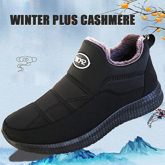 Winter Snow Boots Men New Fashion Men Casual Warm Shoes Comfortable Men Fur Flats Driving Footwear Moccasins MEN'S WARM BOOTS