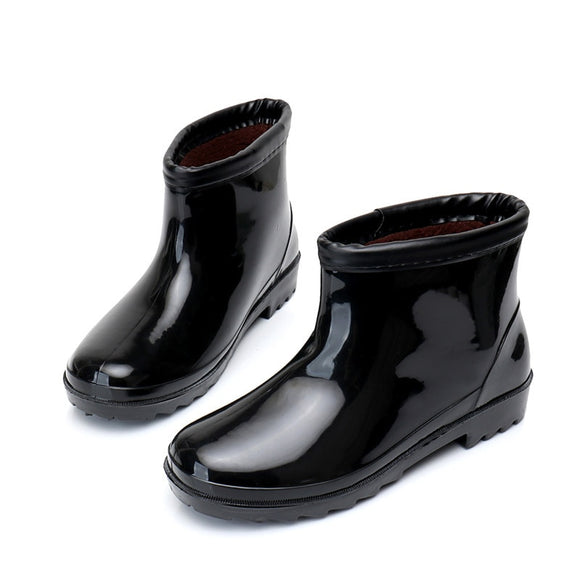 Cotton Boots Men Winter Warm Fur Shoes Waterproof Rain Boots Rubber Shoe 2020 New Male Ankle Boots Waterproof